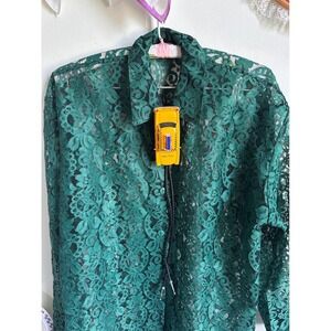 1996 vintage upcycled large New York taxi cab car bolo tie lariat tie